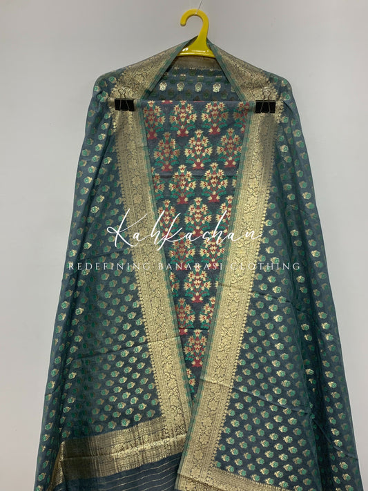 COTTON ZARI RESHAM TILFI SUIT